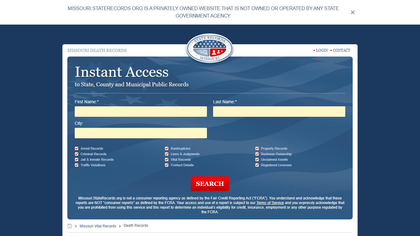 How to Find Missouri Death Records | StateRecords.org